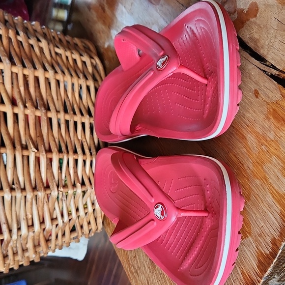 Crocs Crocband Mens Flip Flops Red Shoes Size 12 - Picture 2 of 15